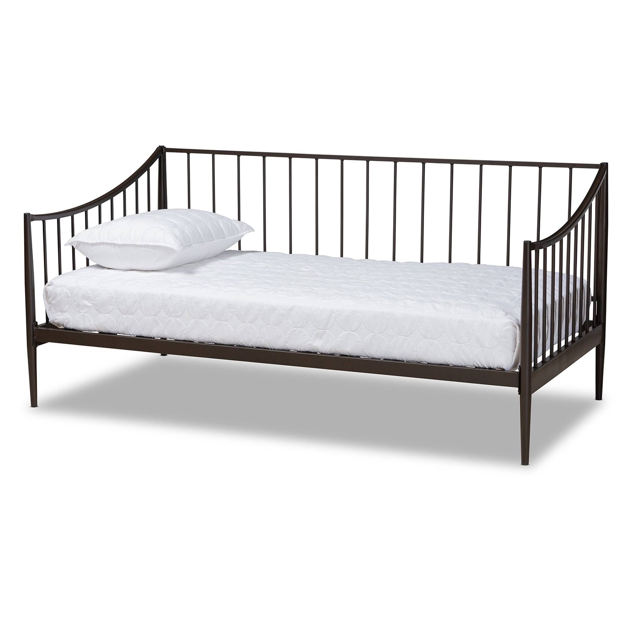 Baxton Studio Rupert Vintage Industrial Black Metal Daybed