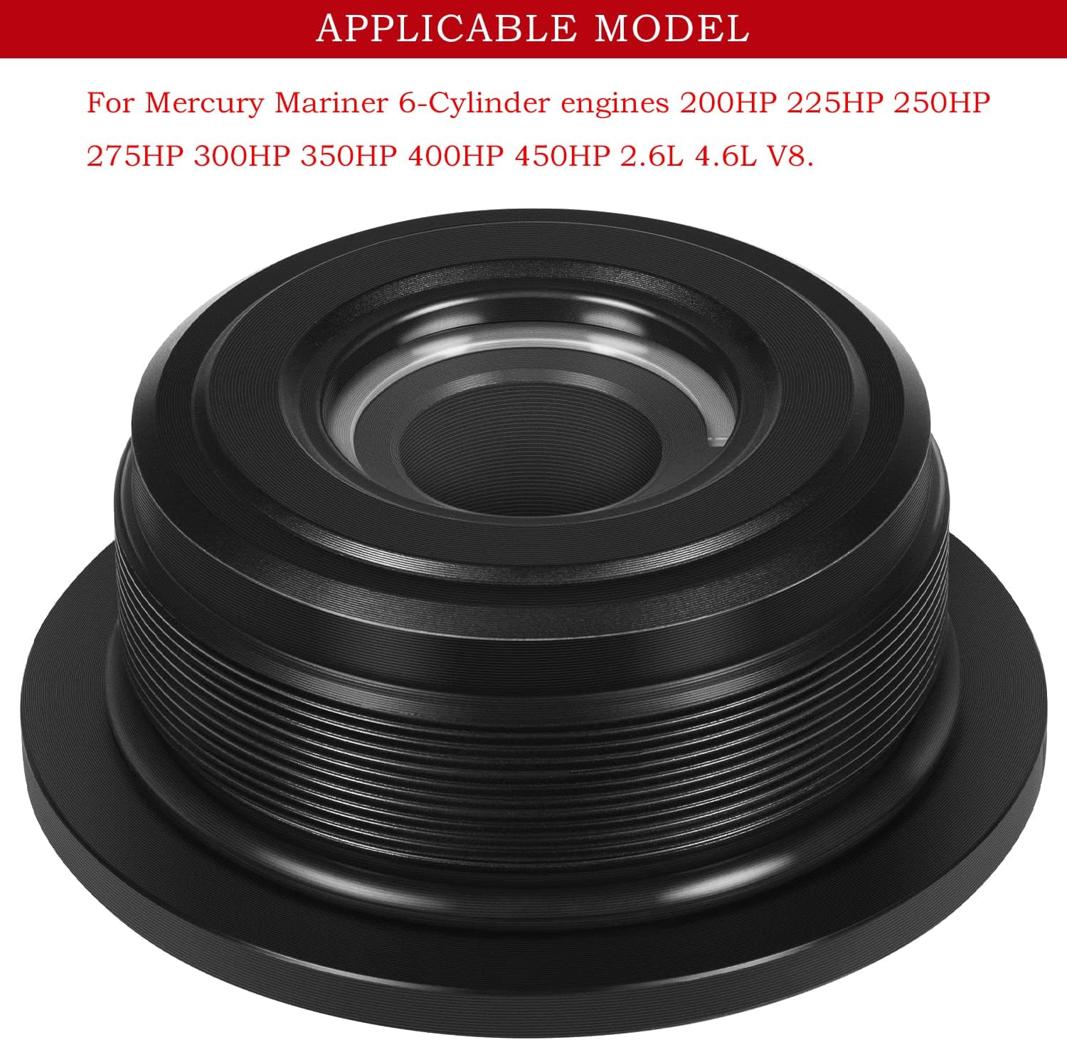 Black Outboard Verado Trim Cap For Mercury Outboard 8M0118299 896157A01 6-Cylinder. 200HP 225HP 250HP 275HP 300HP