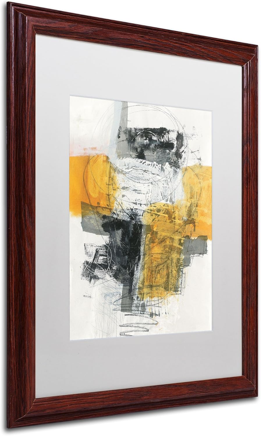 Action I Artwork by Jane Davies Wood Frame, 16 by 20-Inch, White Matte Pack of 2