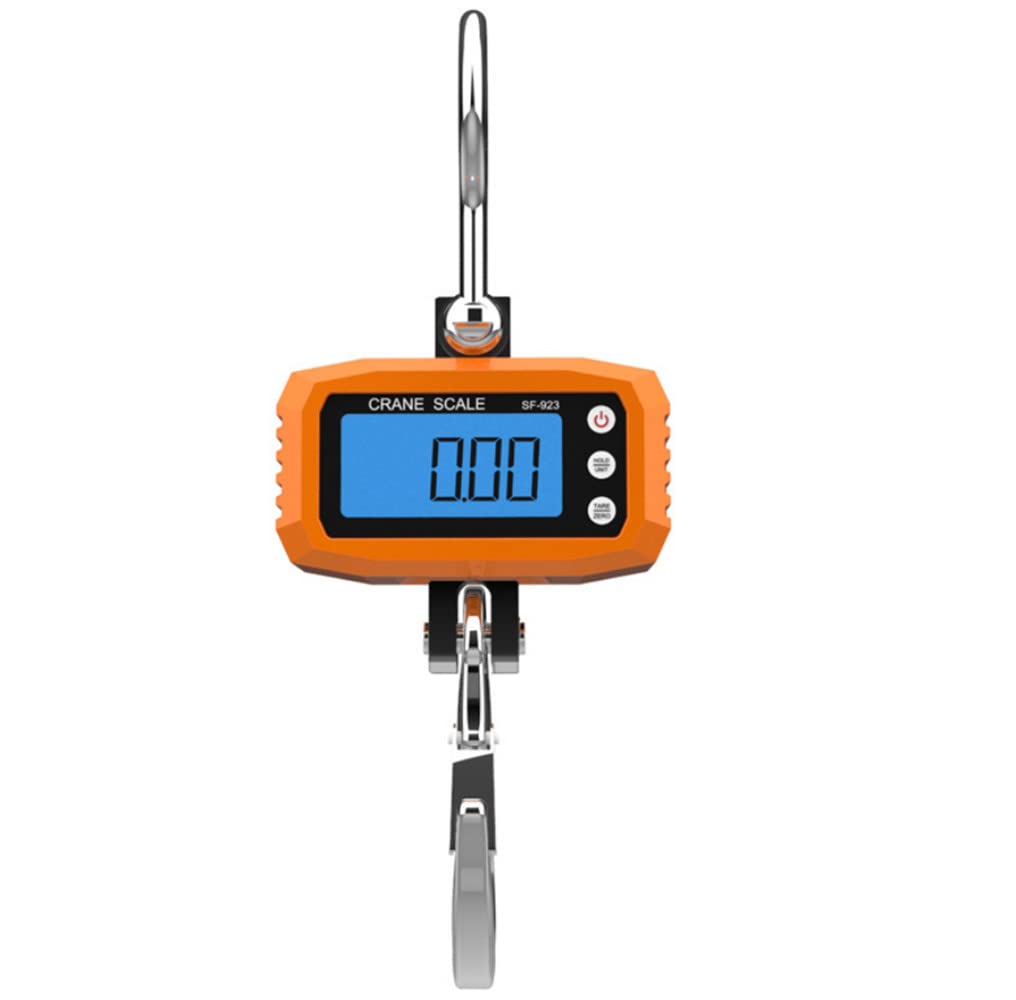 Klau 1000 kg 2000 lb Digital Industrial Heavy Duty Crane Hanging Scale Smart Hoist Orange for Home Farm Factory Hunting