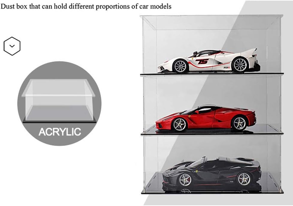 WANLIAN Self-Assembly Acrylic Display Case,Deluxe Dustproof Showcase,Cube Countertop Box for Pop Figures Collectibles Toys,Need Remove The Protective Film (15.7x8x10 inch; 40x20x25cm) Pack of 2