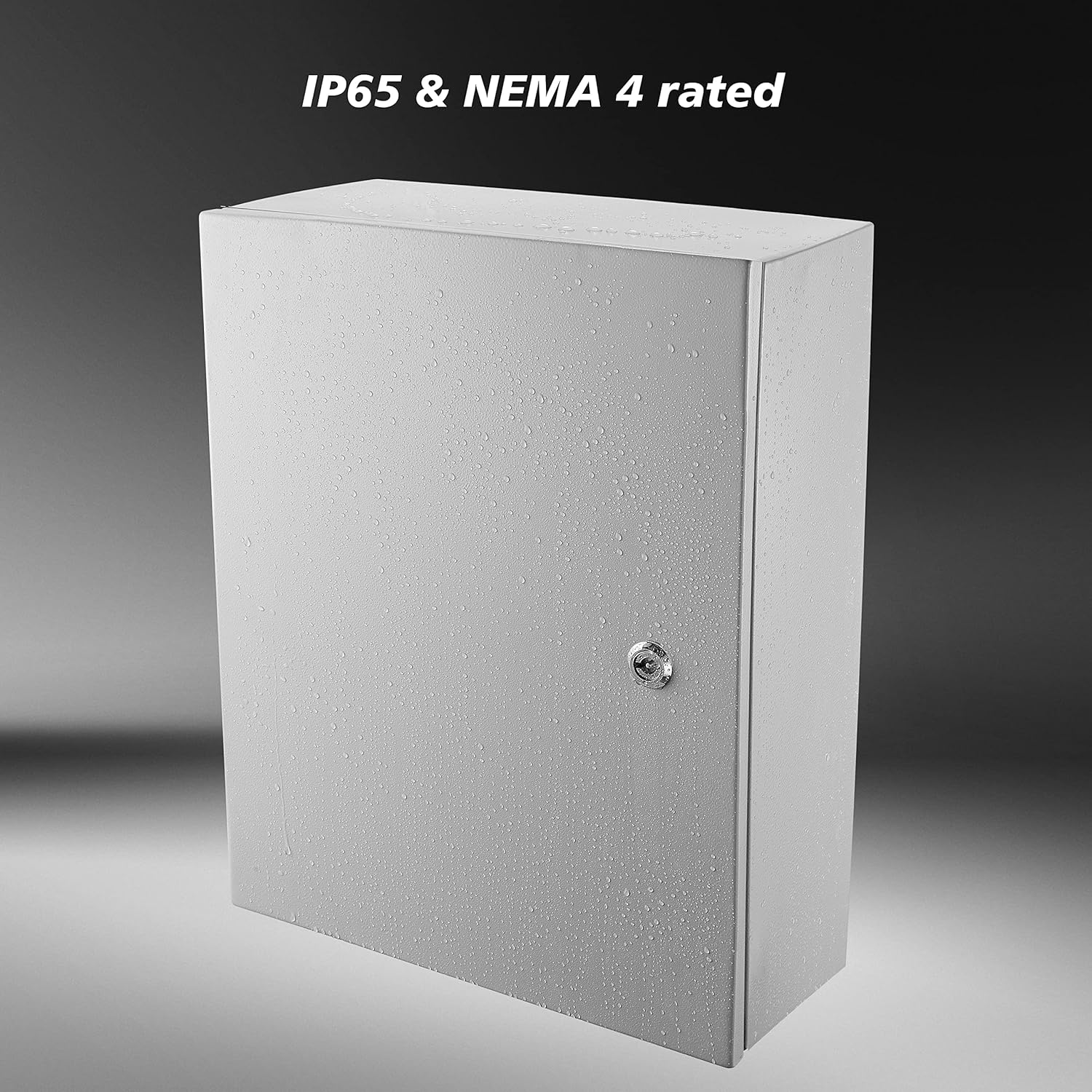 Ordentlich IP65 Weatherproof Metal Box Wall-Mounted Electronic Equipment Enclosure Box with Mounting Plate and Wall Bracket (20'' x 16'' x 8'')