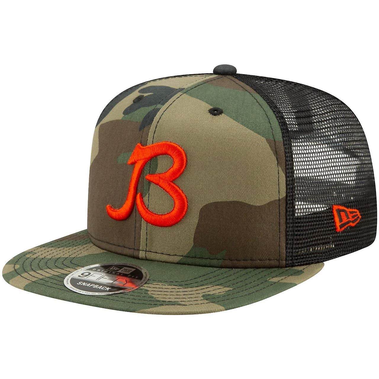 New Era Chicago Bears Woodland Camo/Black Trucker 9FIFTY Adjustable Snapback Hat