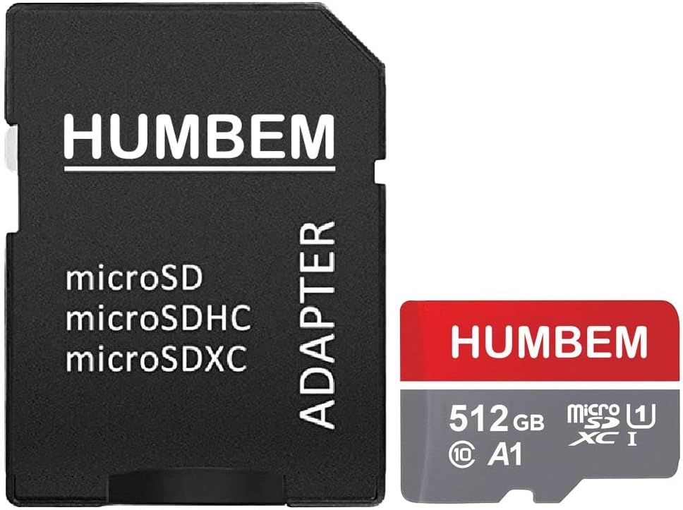 512GB Micro SD Card Memory Card with Adapter - 100MB/s, C10, U1, Full HD Available, A1, Micro SDXC UHS-I Memory Card 512GB Ultra Micro SDXC 512GB-XHL1 Pack of 2