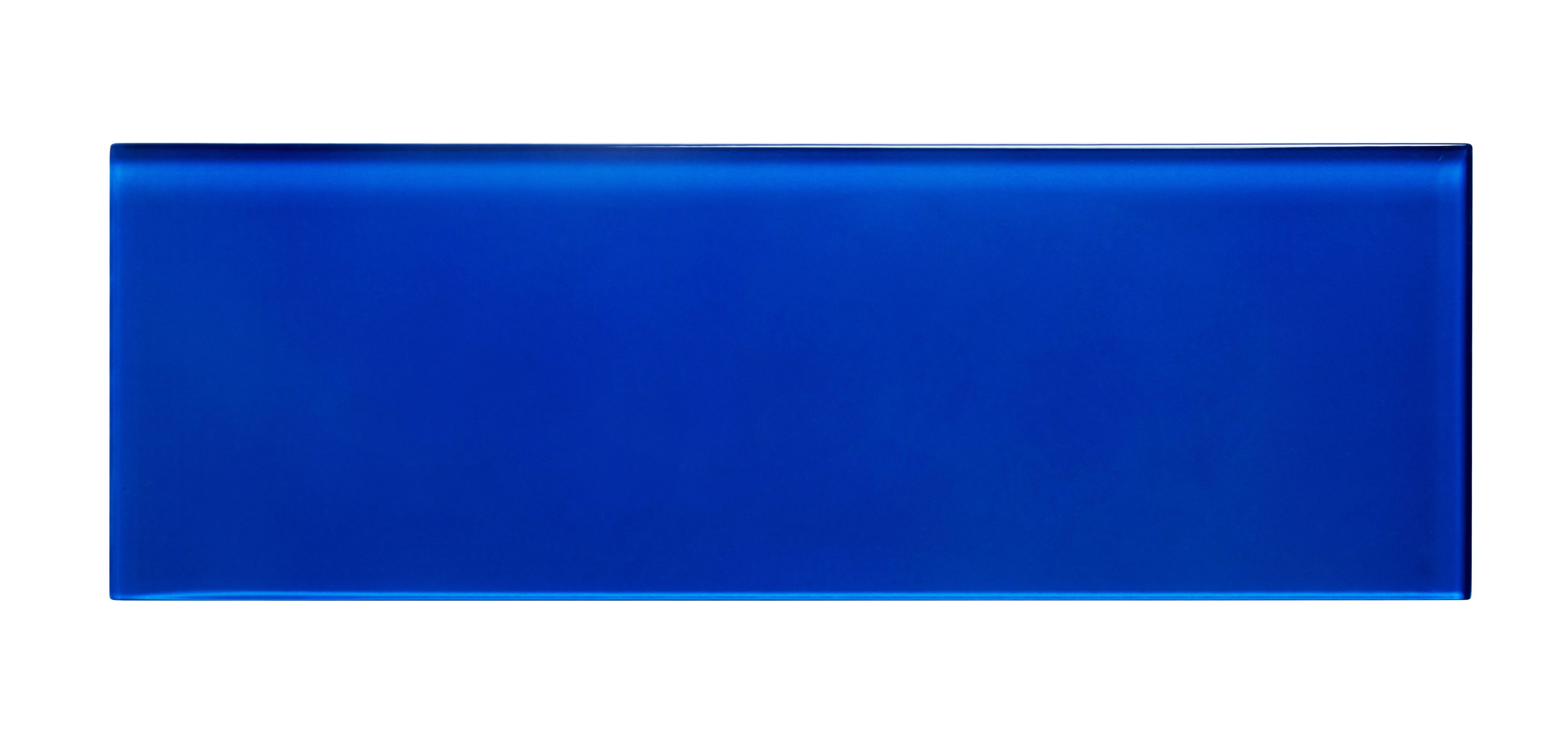 WS Tiles 4x22 x 12x22 Individual Glass Subway Tile, Backsplash for Kitchen and Bathroom - 5 Square Feet per Carton - True Blue 5