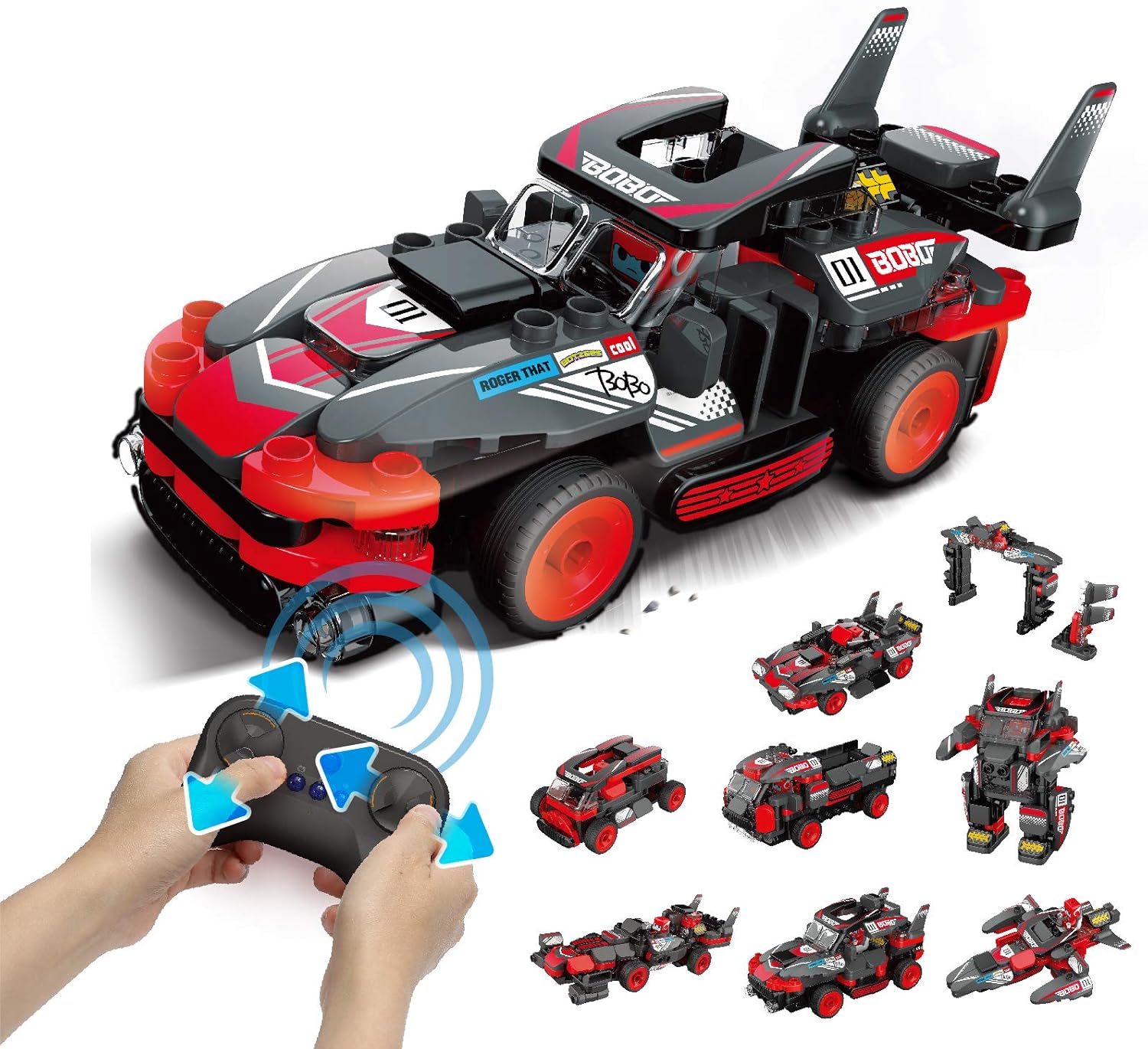 BOTZEES Toy Car Model Building Kit Racing Cars 8-in-1 STEM Car for Kids and Car Fans (107 Pieces) Pack of 2