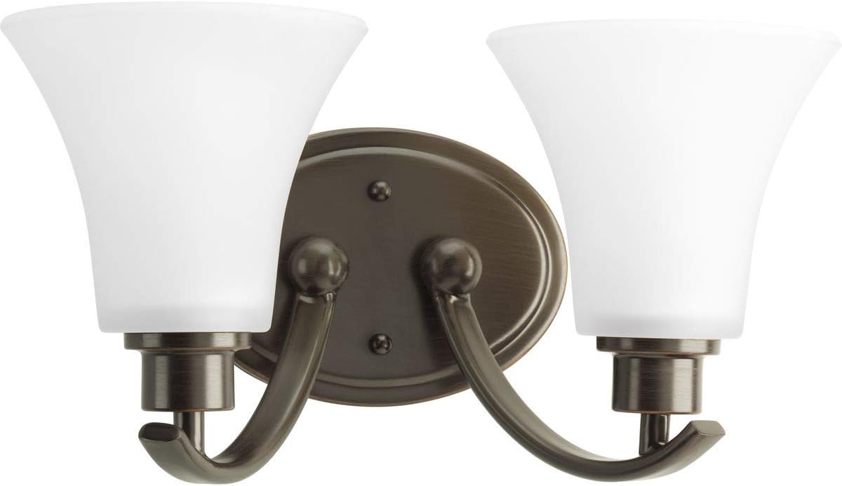 Progress Lighting P2001-20W Contemporary/Modern 2-100W Med Bath Bracket, Antique Bronze
