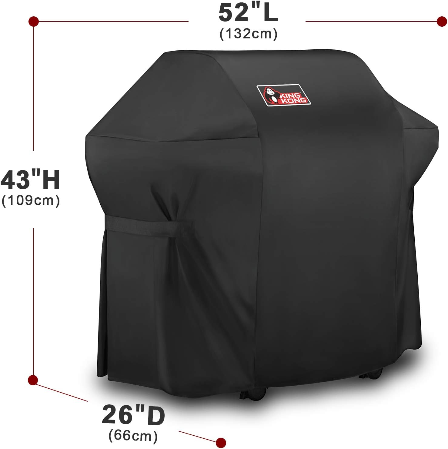 Kingkong 7106 Cover for Weber Spirit 200 and 300 Series Gas Including Grill Brush, Tongs and Thermometer Pack of 2