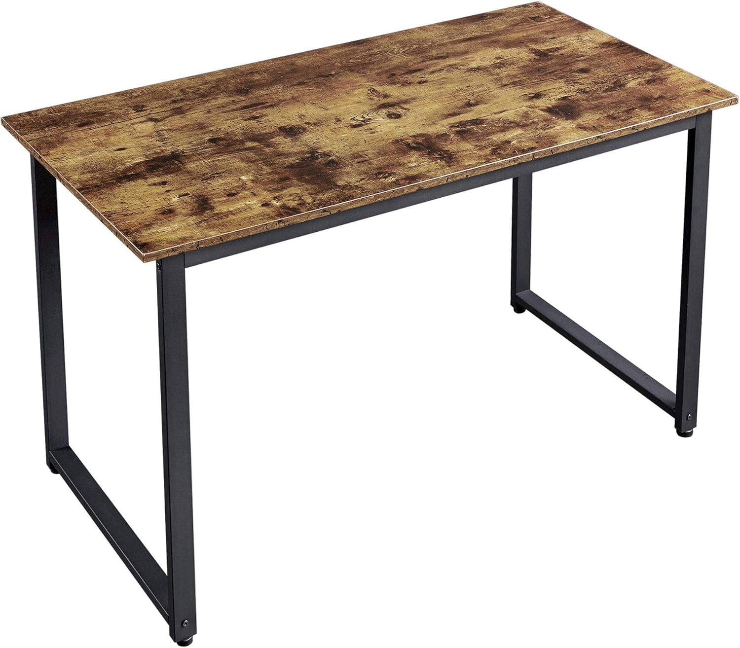 YAHEETECH Modern Computer Desk Writing Workstation Desk PC Laptop Table with Sturdy Metal Frame, Simple Multifunctional Table for Home Office, Easy to Assemble, Rustic Brown Pack of 2
