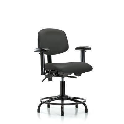 Symple Stuff Ian Ergonomic Drafting Chair, Black