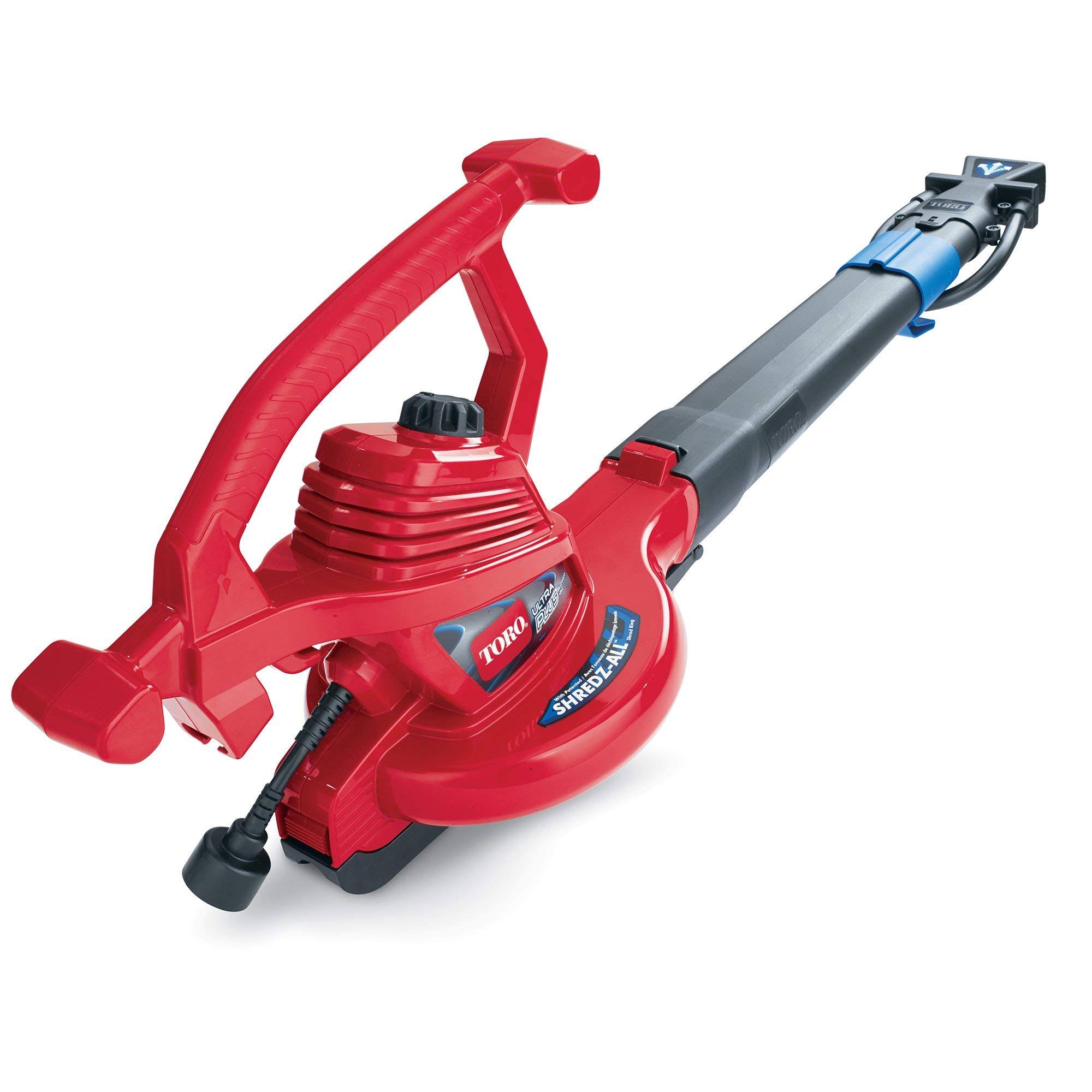 Toro 51621 UltraPlus Leaf Blower Vacuum, Variable-Speed (Up to 250 MPH) with Metal Impeller, 12 Amp (Renewed)