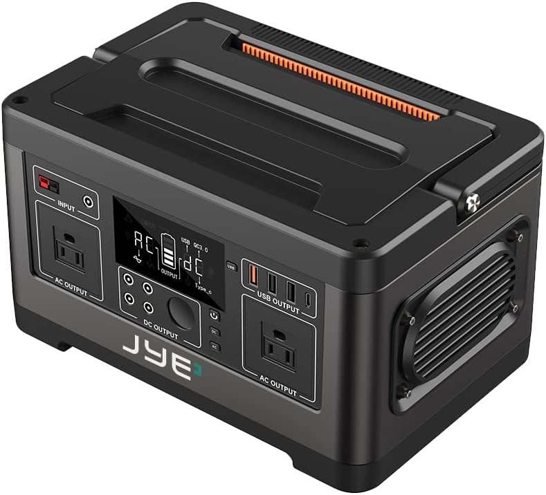 JYE Portable Power Station, 520Wh Solar Generator, 110V Emergency Backup Battery Power Supply for Outdoor RA Home CPAP Camping Accessories (U.S. Oversea Location delivery)