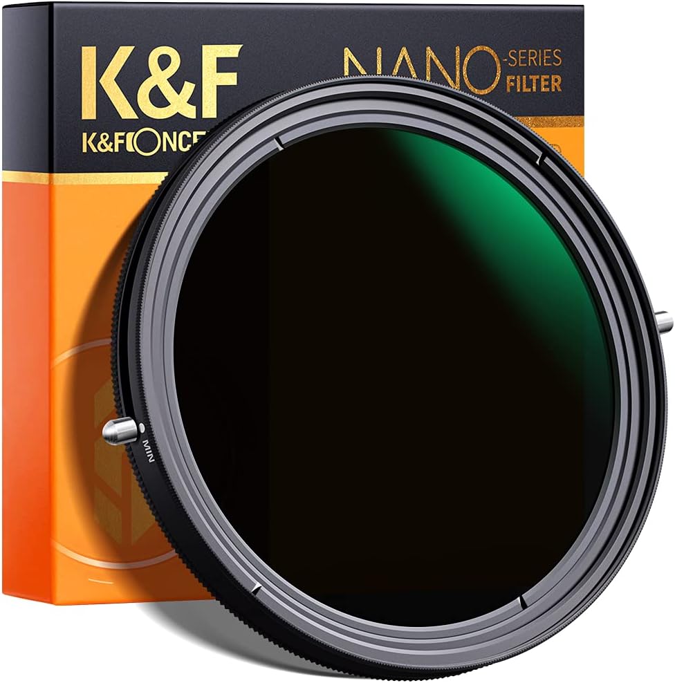 K&F Concept 62mm Variable Fader ND2-ND32 ND Filter and CPL Circular Polarizing Filter 2 in 1 for Camera Lens No X Spot Weather Sealed Pack of 2