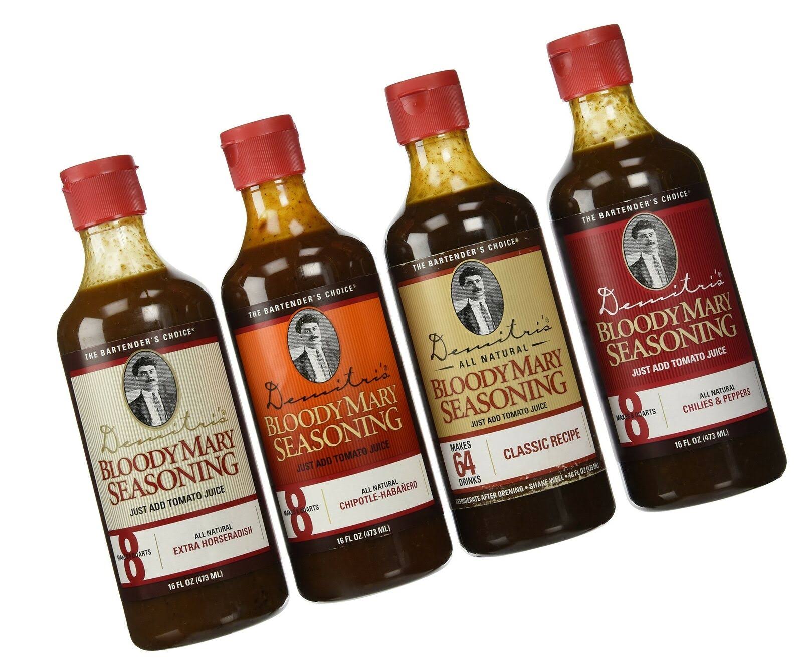 Demitri&s Bloody Mary Seasoning Mix 16 oz Variety Pack - Set of 4