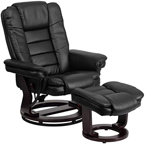 BOWERY HILL Leather Recliner in Black