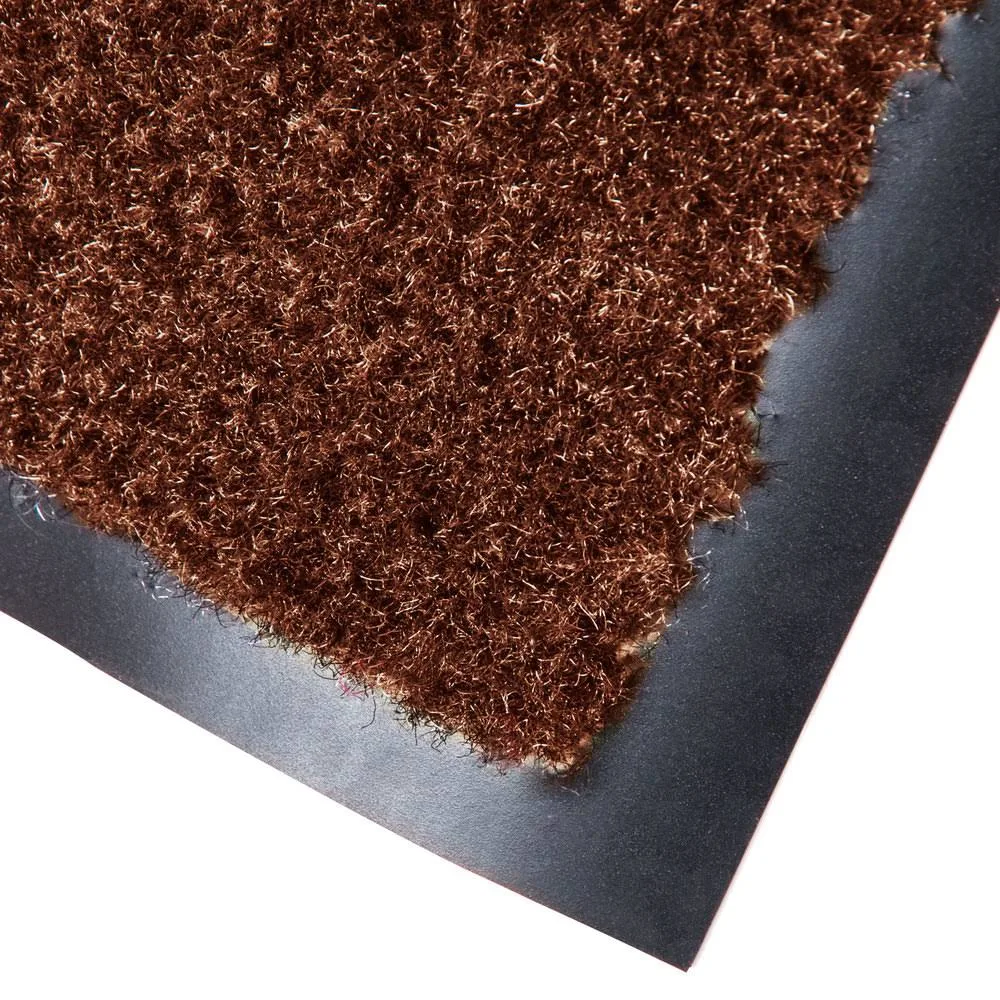 Cactus Mat 1462M-CB35 Catalina Premium-Duty 3& x 5& Chocolate Brown Olefin Carpet Entrance Floor Mat - 3/8x22 Thick