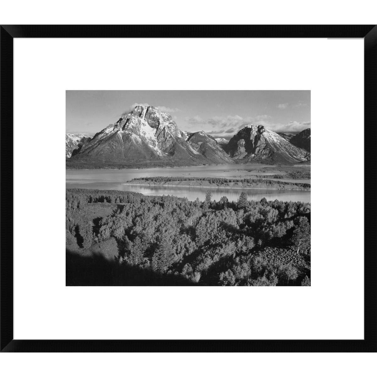 Global Gallery Ansel Adams &View Toward Mount Moran, Grand Teton National Park& Framed Art - Black