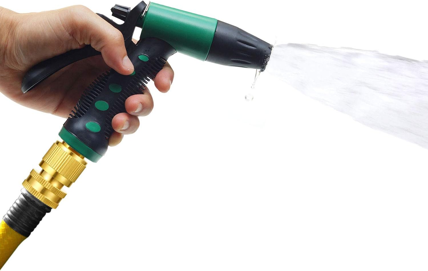 5 Set Garden Hose Quick Connect Fittings Solid Brass Quick Connector 3/4 Inch GHT Garden Water Hose Connectors with Extra Rubber Washers, Male and Female Pack of 2