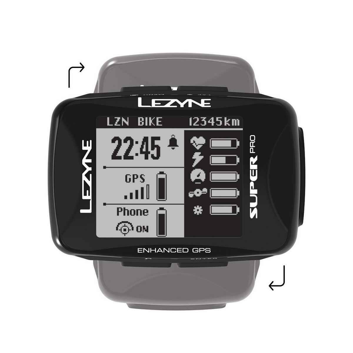 Lezyne Super Pro GPS Black HRSC Loaded