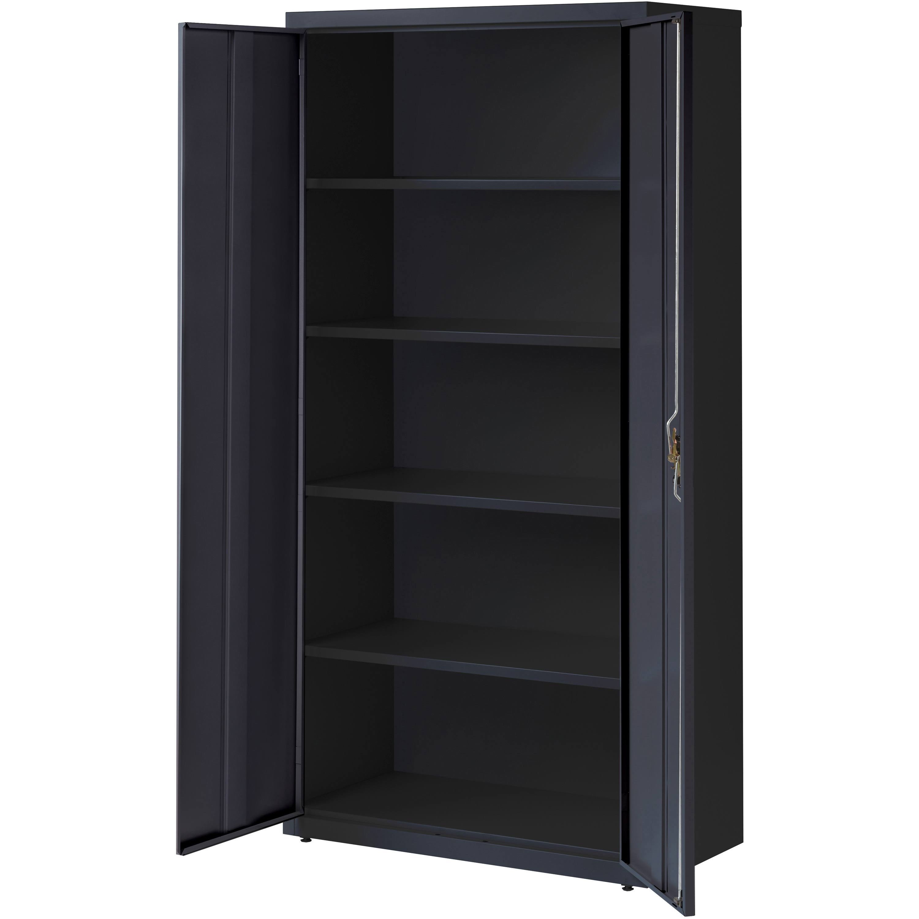 Lorell LLR41308 Fortress Series Storage Cabinets, Black