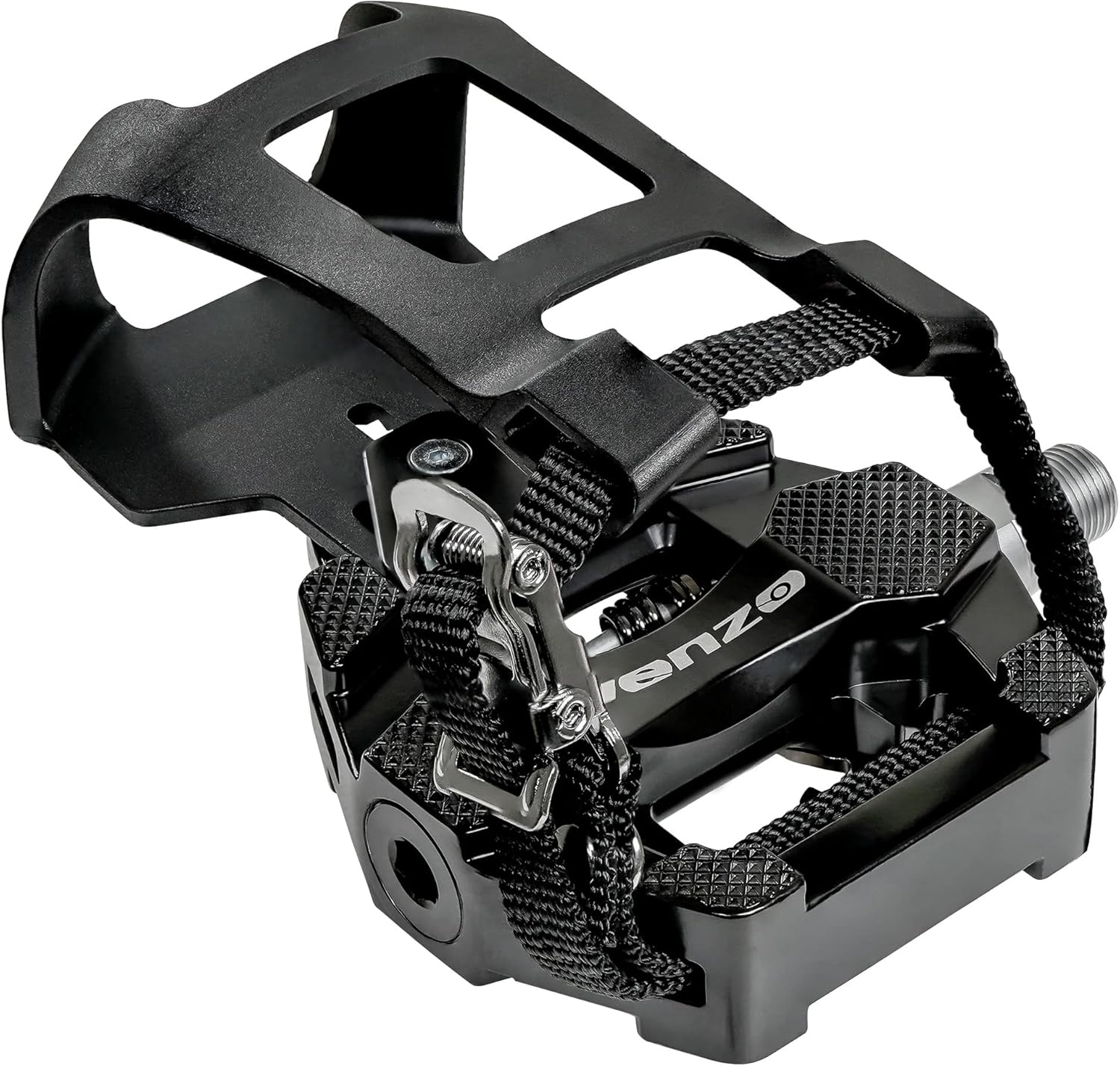 Venzo Repacked Fitness Exercise Indoor Bike Compatible with Shimano SPD Pedals with Adjustable Toe Clips & Cleats No Noise - New Model with Stronger Axle