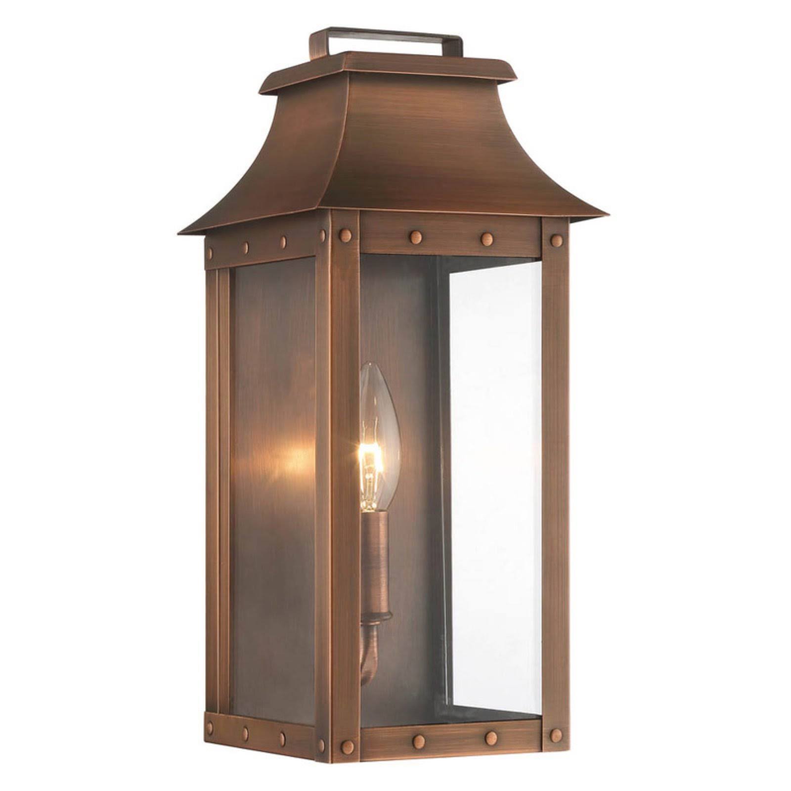 Acclaim Lighting Manchester 1-Light Outdoor Flush Mount, Copper Patina