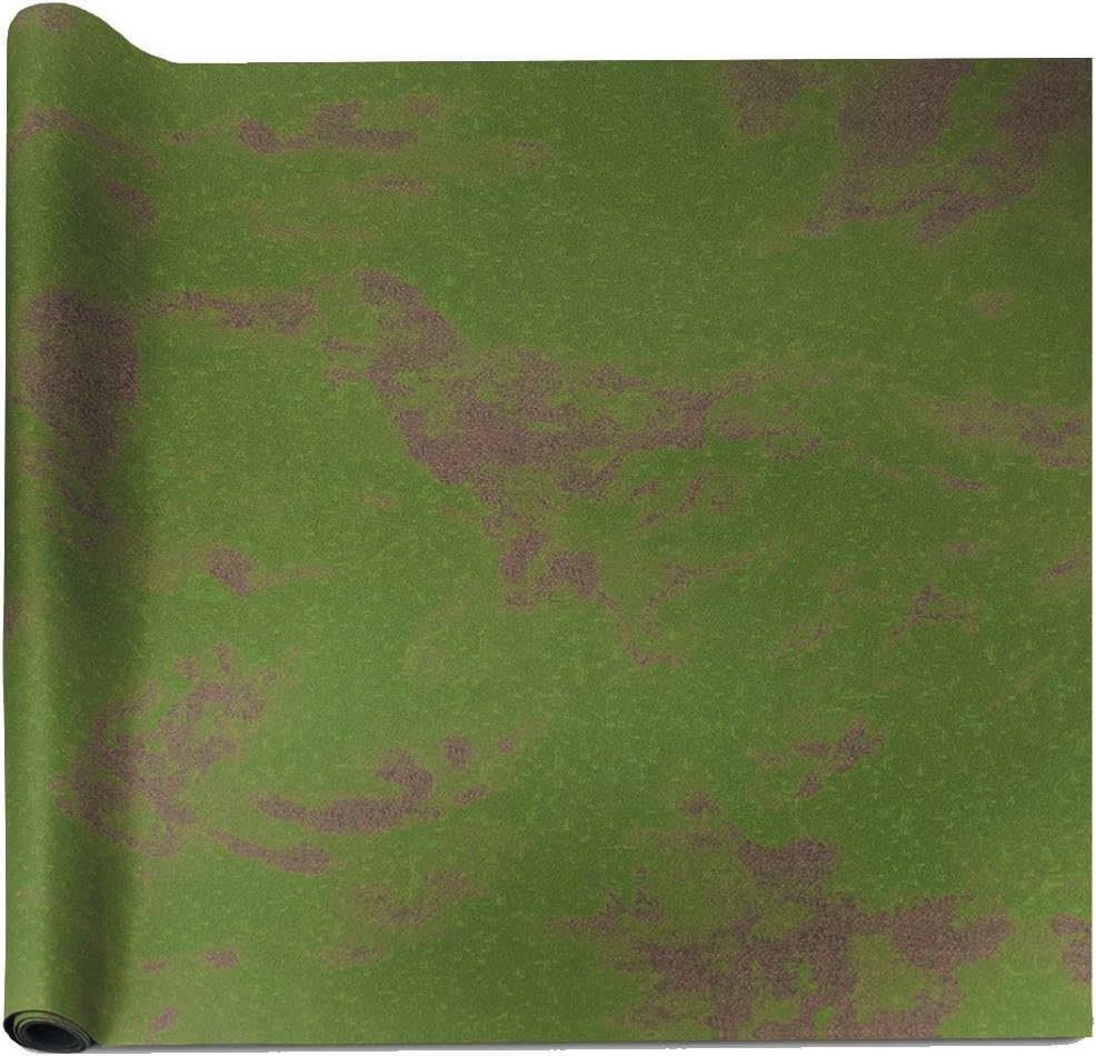 Stratagem 6' x 4' Open Field Grass Terrain Neoprene Tabletop Wargaming Grass Field Battlemat with Carrying Case Pack of 2