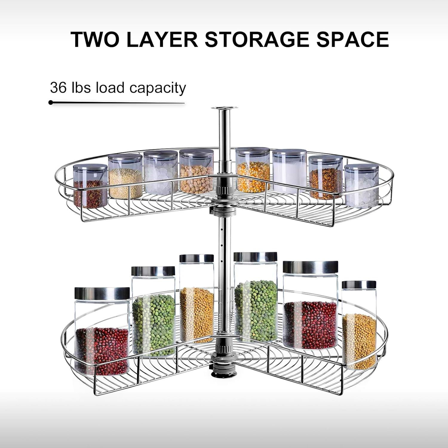 VEVOR Kidney Shaped Chrome Corner Organizer 31