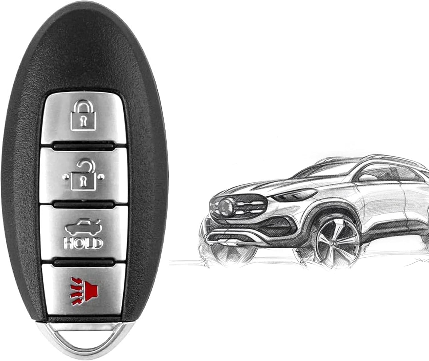 VOFONO Fit for Keyless Entry Remote Key Fob Infiniti M56 2011-2013, M37 2011-2013, M35 2013, Q70 2014-2019, Q70 Hybrid 2014-2019 FCC ID:CWTWBIU787(433MHz) Pack of 2