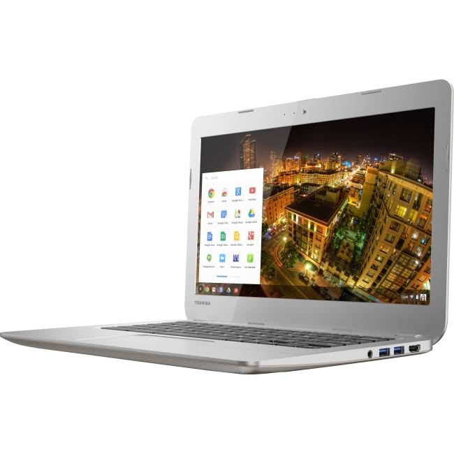 Toshiba CB30 13.3&Prime; HD Chromebook - Celeron N2840 2.16 GHz - 4 GB RAM - 16 GB SSD - Textured Resin/Silver/Black