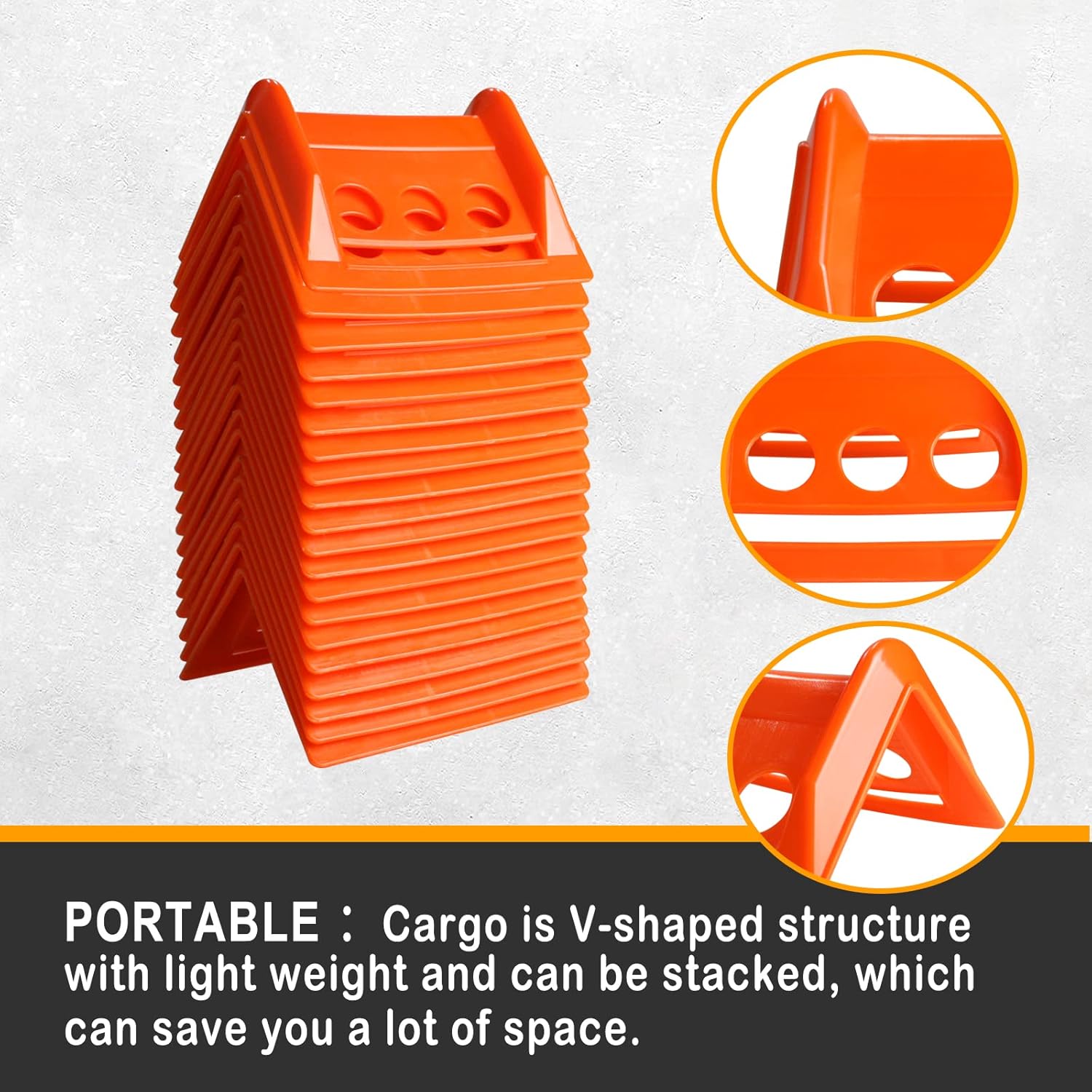 ENJ 20 Pack Flatbed Edge Protector, Edge Corner Tie Down Protector for Up to 4 Inch Straps, Protects Cargo Edges, Flatbed Accessories Plastic Protector