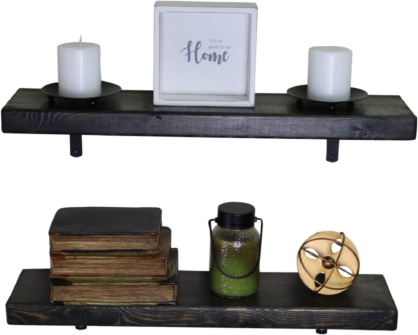 SDI Designs Rustic Farmhouse Floating Shelf Set , the Weathered Collection (36 Inch, Barnwood Brown) Pack of 2