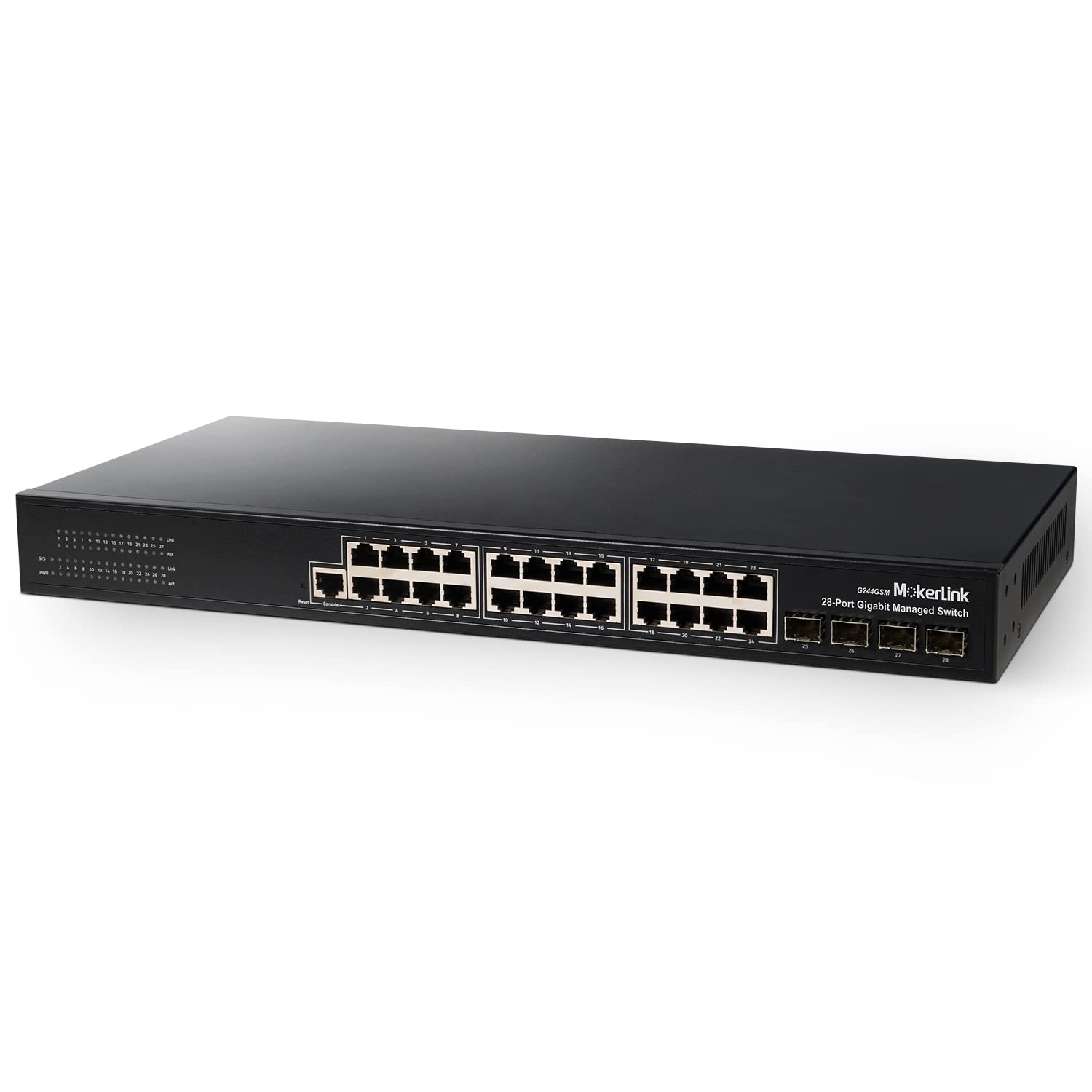 MokerLink 16 Port PoE Switch with 2 Gigabit Uplink Ethernet Port, 250W High Power, Support IEEE802.3af/at, Rackmount Unmanaged Plug and Play