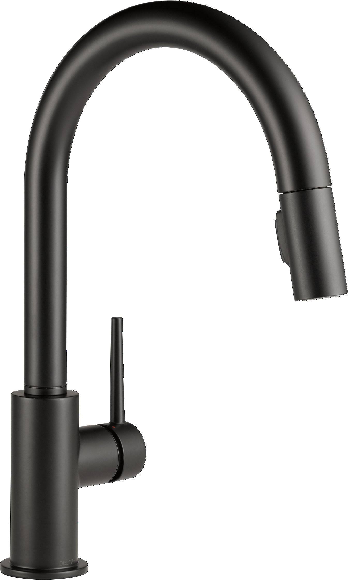 Delta 9159-BL-DST Trinsic Single Handle Pull-Down Kitchen Faucet - Matte Black