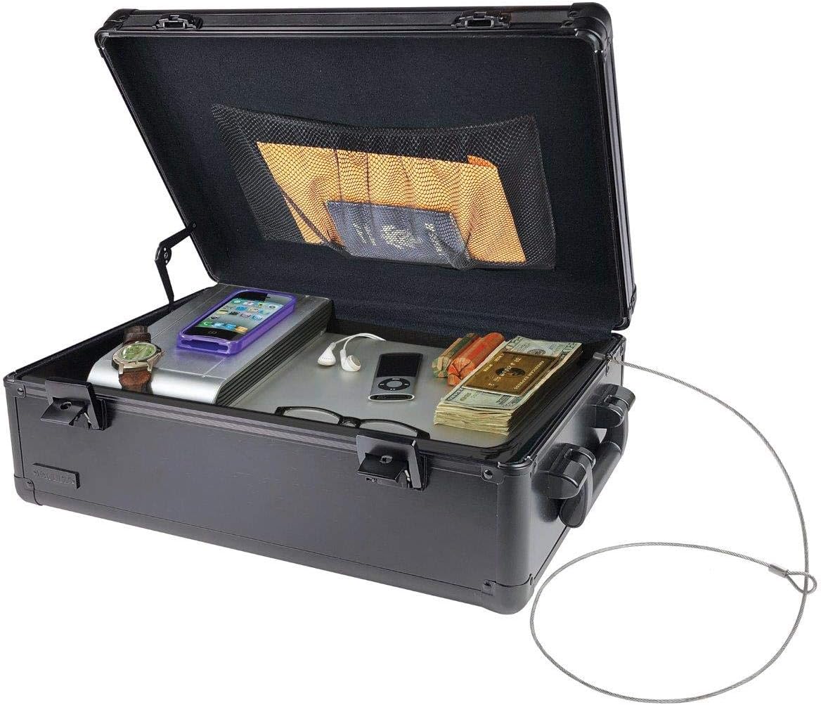 Vaultz Dorm/Storage Chest with Key Locks, 10 L x 6.5 H x 7.3 W inches, Super Tactical Black