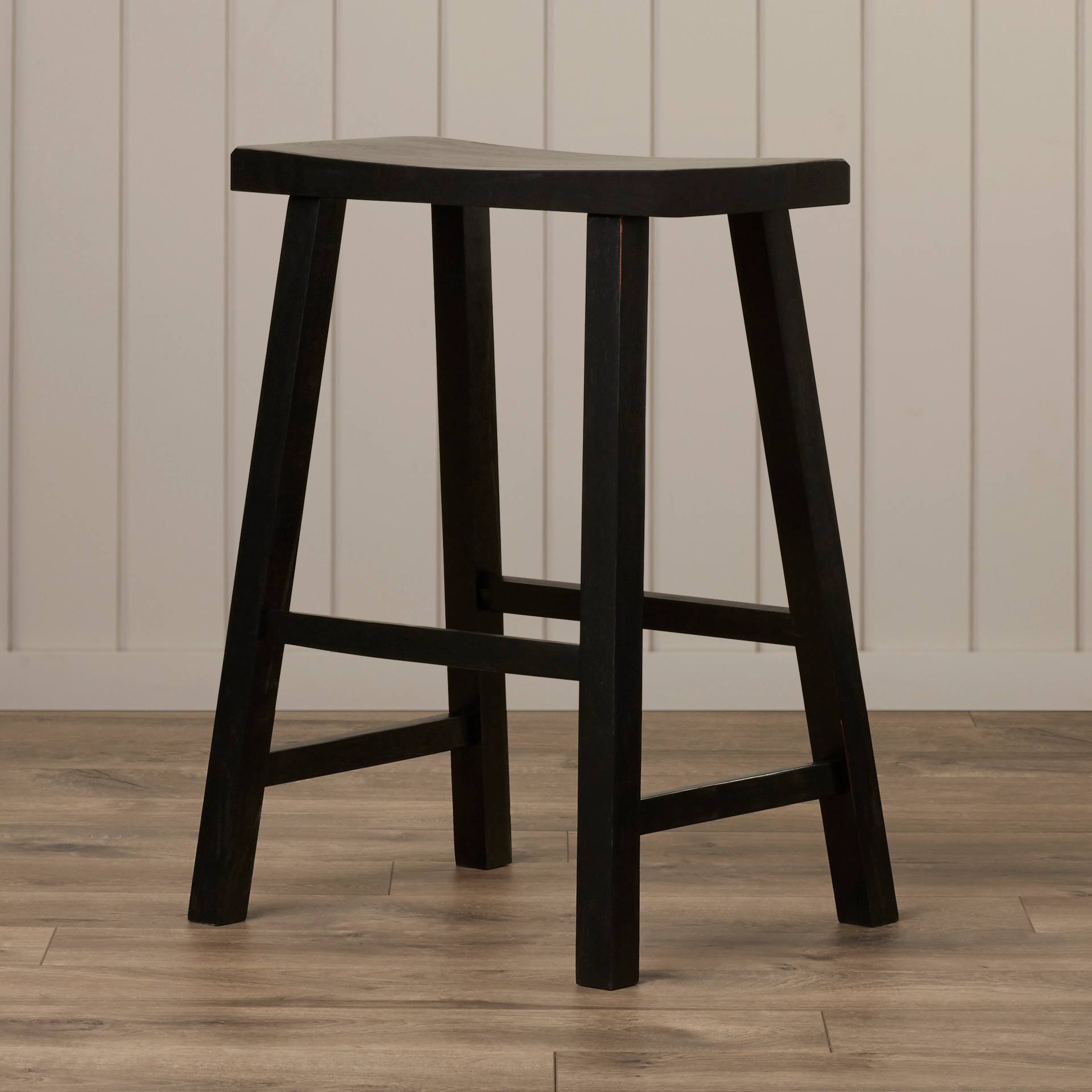 Toby 24x22 Bar Stool August Grove Color: Distressed Black