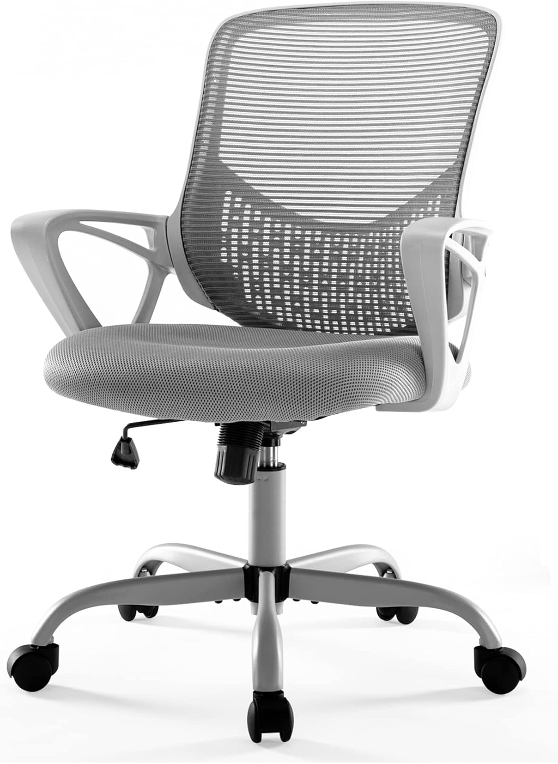Home Office Desk Chair, Ergonomic Mid Back Mesh Computer Chair Height Adjustable Swivel Chair with Armrest