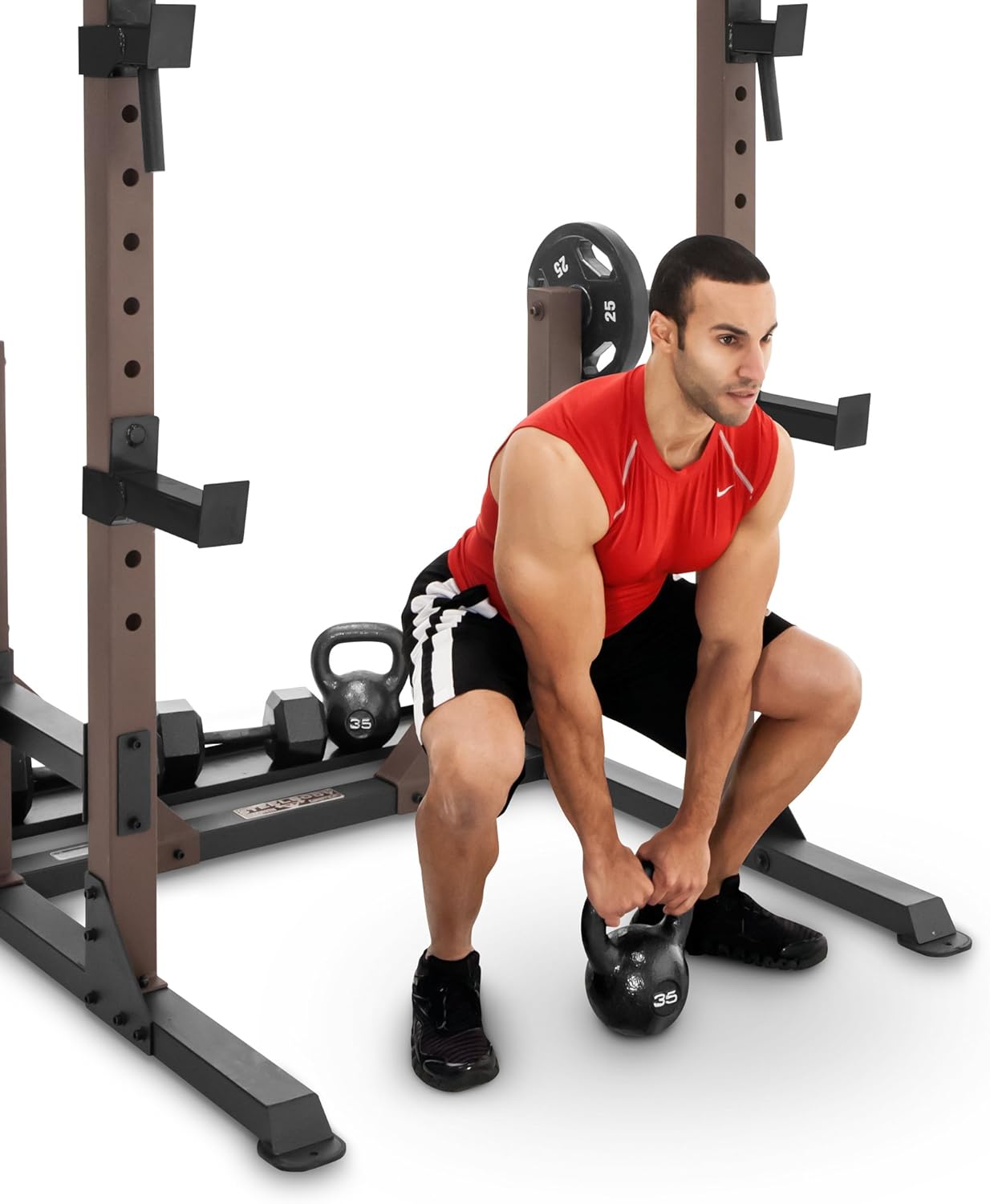 Steelbody Squat Rack Utility Trainer with Weight Storage Posts STB-98010