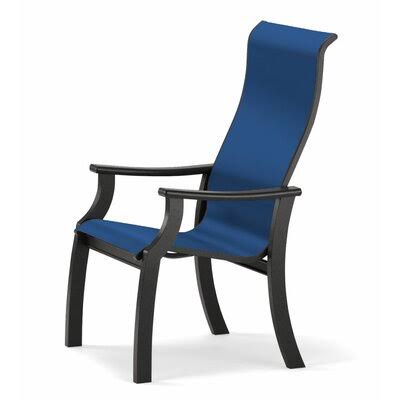 St. Catherine Stacking Patio Dining Armchair Telescope Casual Frame Color: Textured Graphite, Color: Cobalt 35D