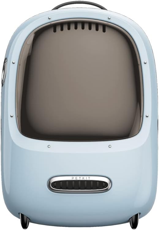 PETKIT Cat Backpack Carrier, Travel Pet Backpack Carrier for Cats and Small Dogs, Ventilated Backpack for Cats with Inbuilt Fan & Light, Comfort Pet Backpack with Padded Strap, Lightweight