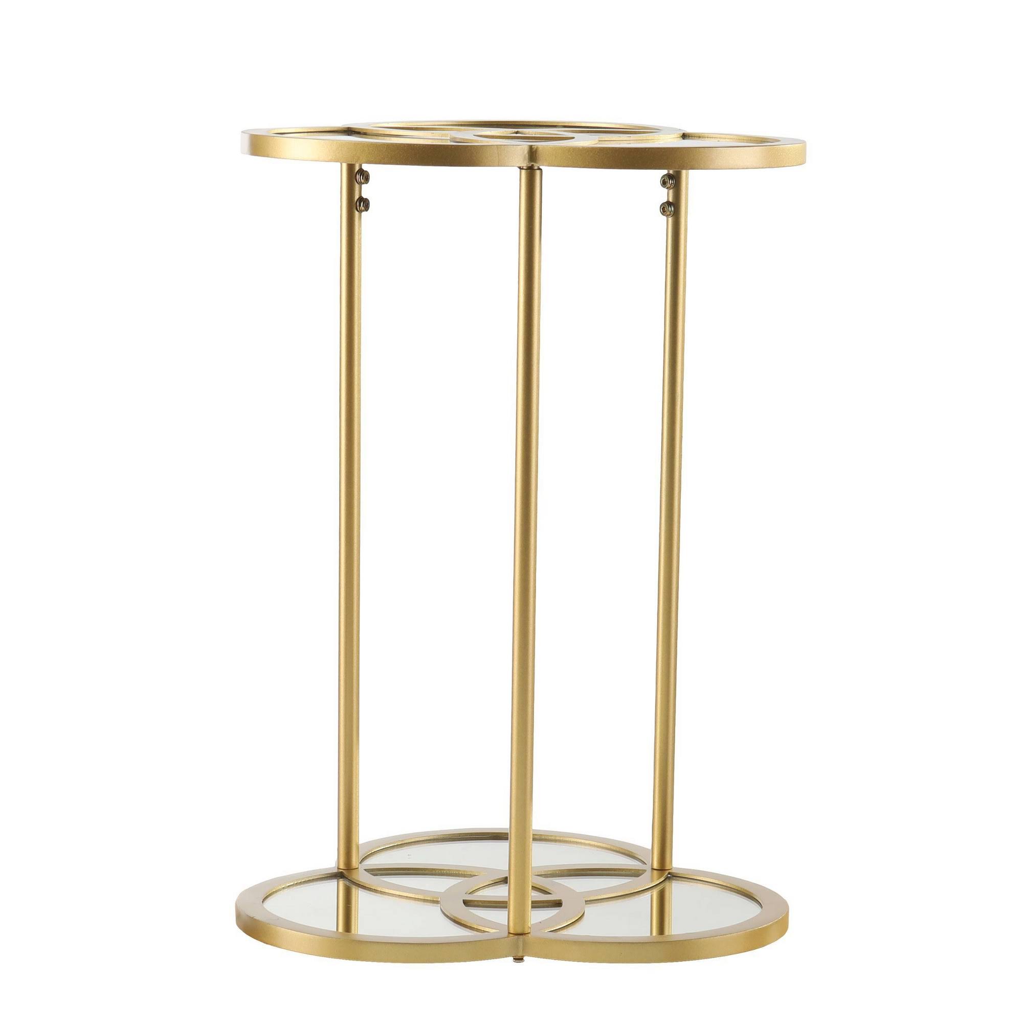 Hochel Geometric Accent Table Gold - Aiden Lane