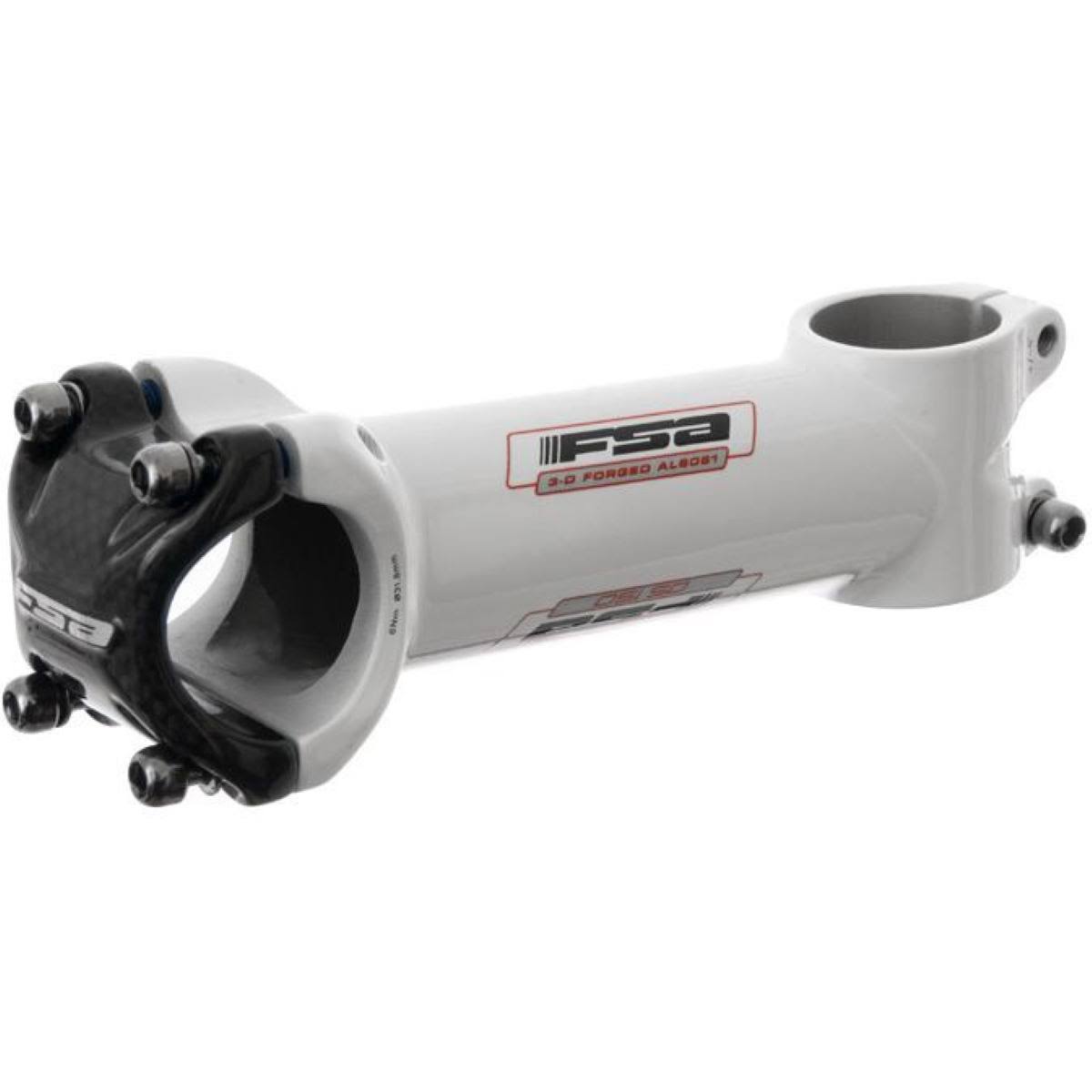 FSA Os - 150 Gossamer Stem - 6x22u00b0 - White-Black