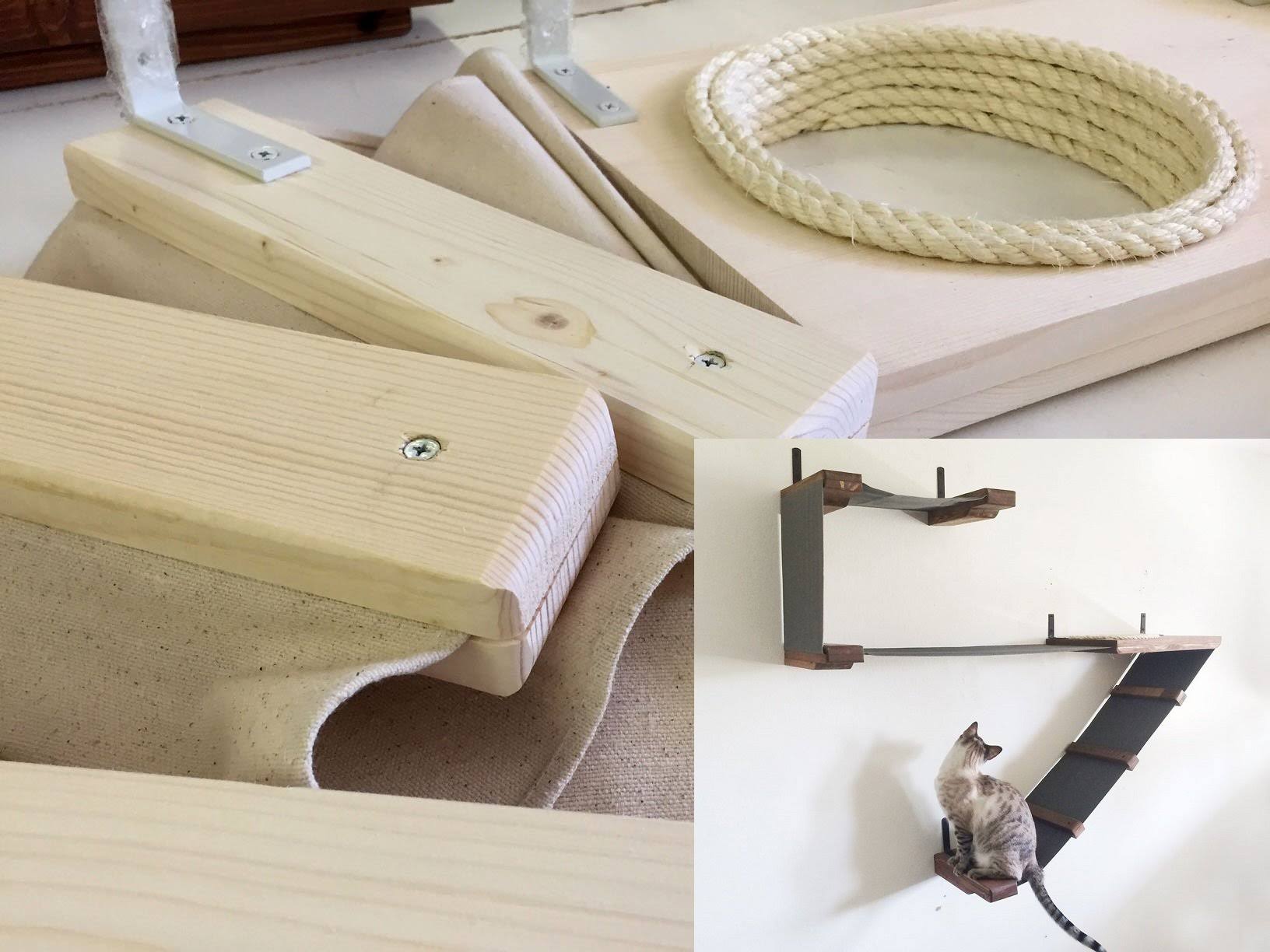 CatastrophiCreations Deluxe Cat Playplace - Cat Hammock u0026 Climbing ACT