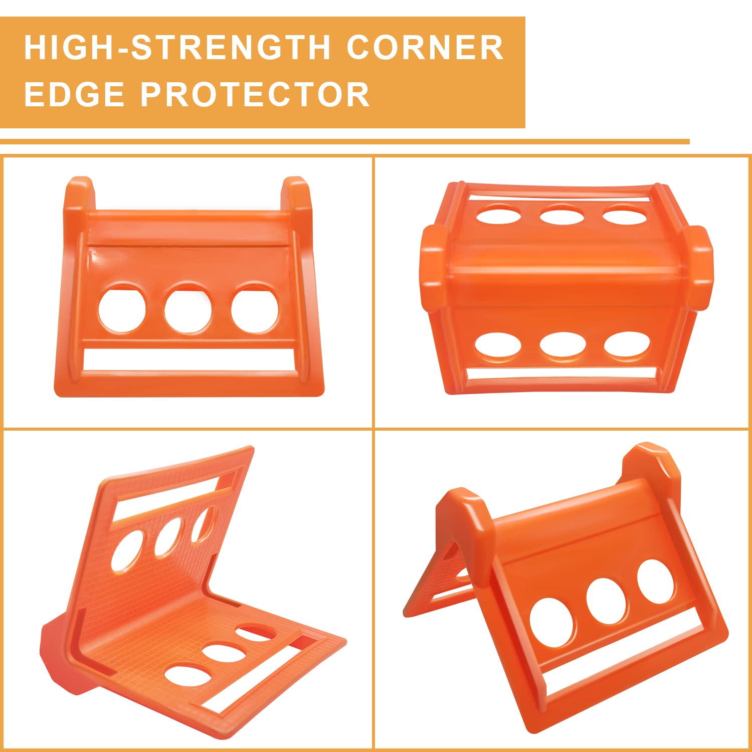 20 Pack Flatbed Edge Protectors for Cargo Loads, V Shaped Corner Protectors for Shipping, Tie Down Straps Protectors to Protect Cargo Edges