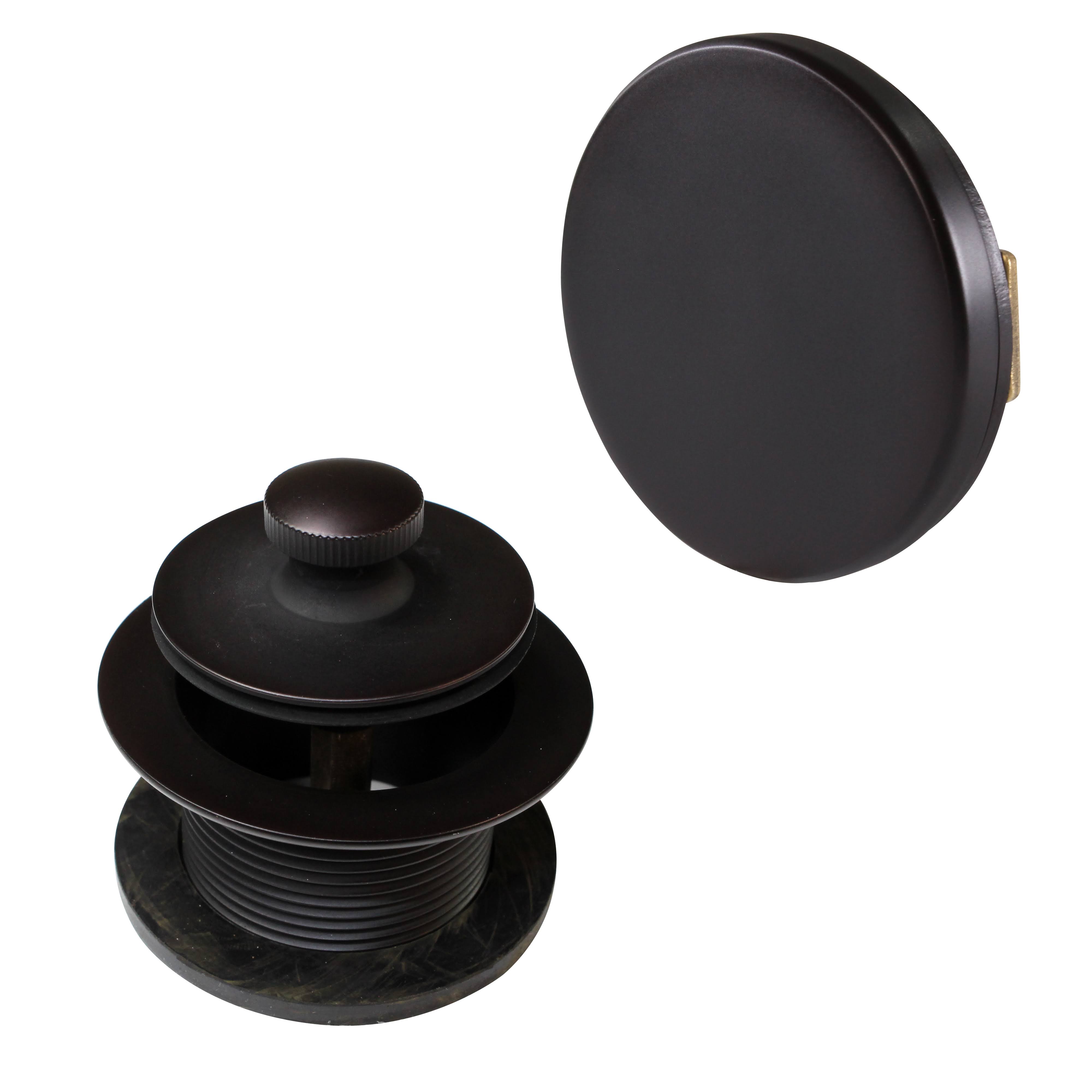 Westbrass D94H-12 Twist u0026 Close Tub Trim Set with Floating Overflow Faceplate - Oil Rubbed Bronze