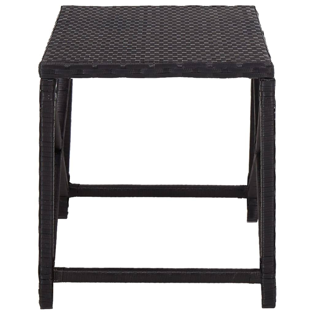 vidaXL Garden Bench 31.5x22 Poly Rattan Black
