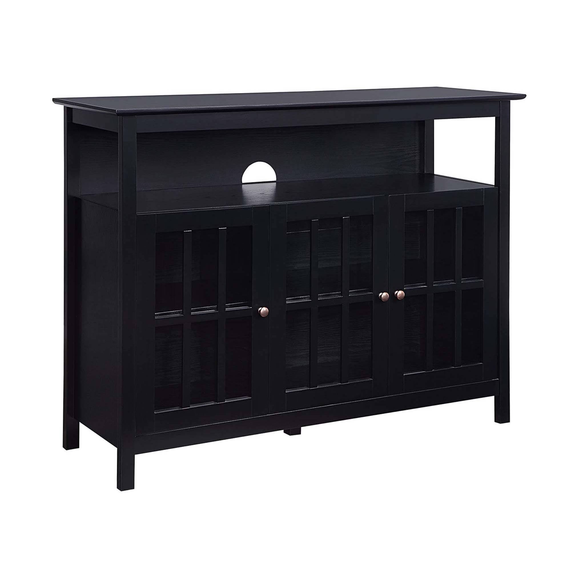 Big Sur Deluxe Storage Cabinets and Shelf TV Stand for TVs Up to 48x22 Black - Breighton Home