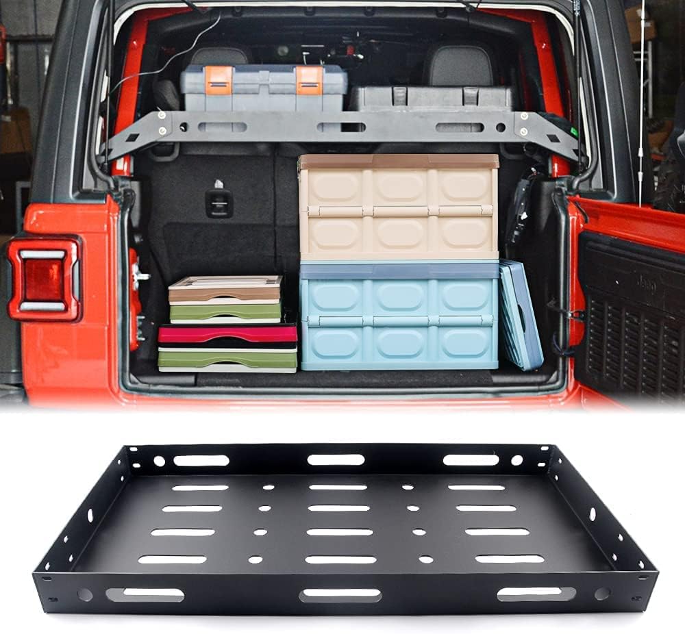 Cargo Rack Basket Aluminum Alloy Storage Carrier for 2018-2021 Wrangler JLU 4 Doors
