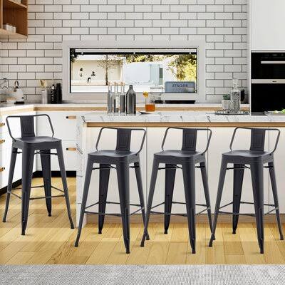 Crosland Counter u0026 Bar Stool Trent Austin Design Color: Black, Seat Height: Counter Stool 24x22 Seat Height