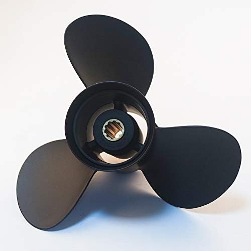 Flish Propeller Aluminum Outboard Propeller Boat Props (Diameter 9.9/10.25) for Mercury Outboard Engine 25-30HP 10 Tooth Spline,RH Pack of 2